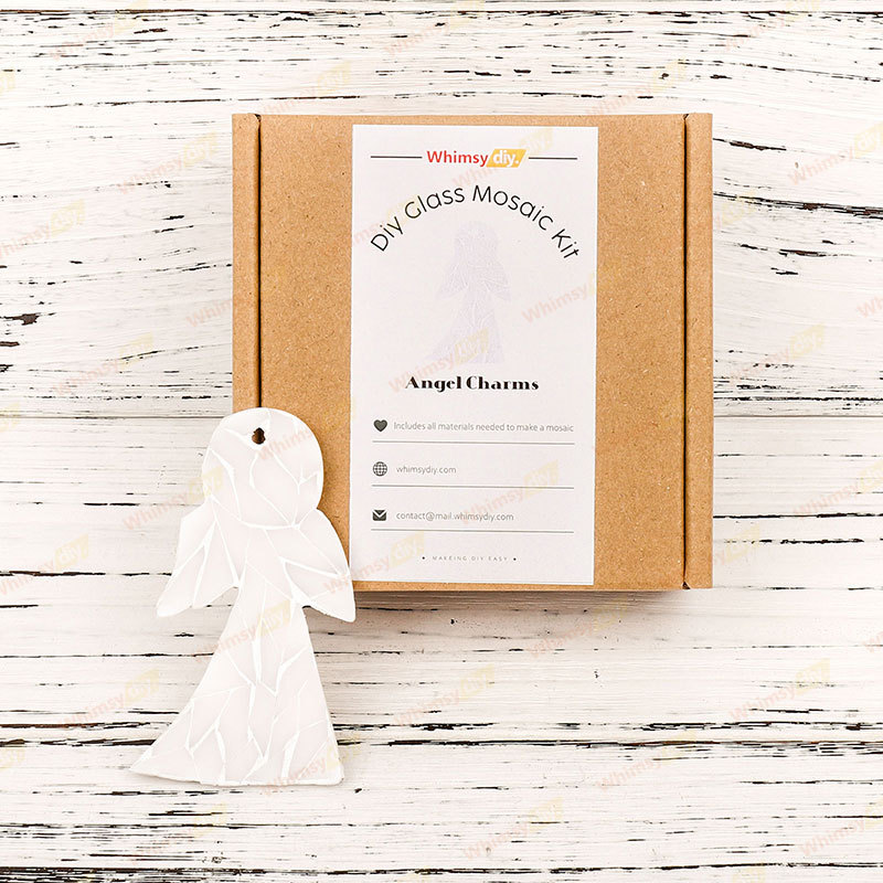 Angel Charms Christmas Ornaments Glass Mosaic Kit