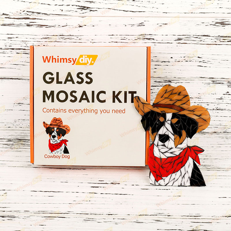Cowboy Dog Glass Mosaic Kit