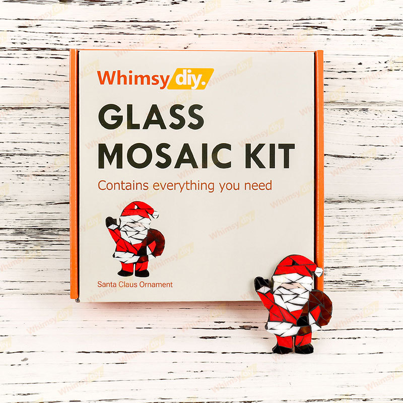 Santa Claus Ornament Glass Mosaic Kit