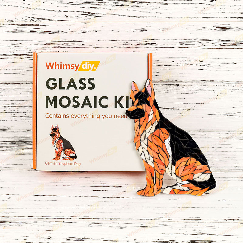 German Shepherd Glass Mosaic Kit