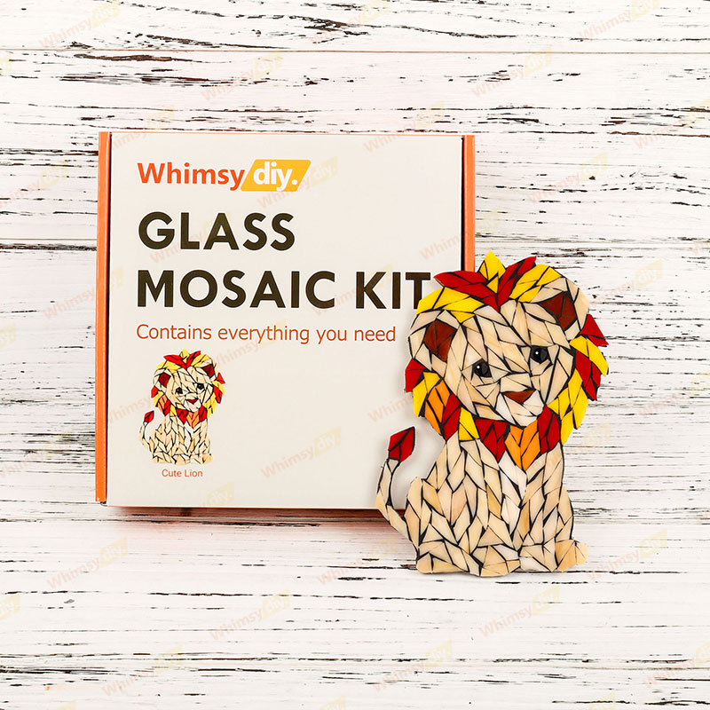 Cute Lion Glass Mosaic Kit