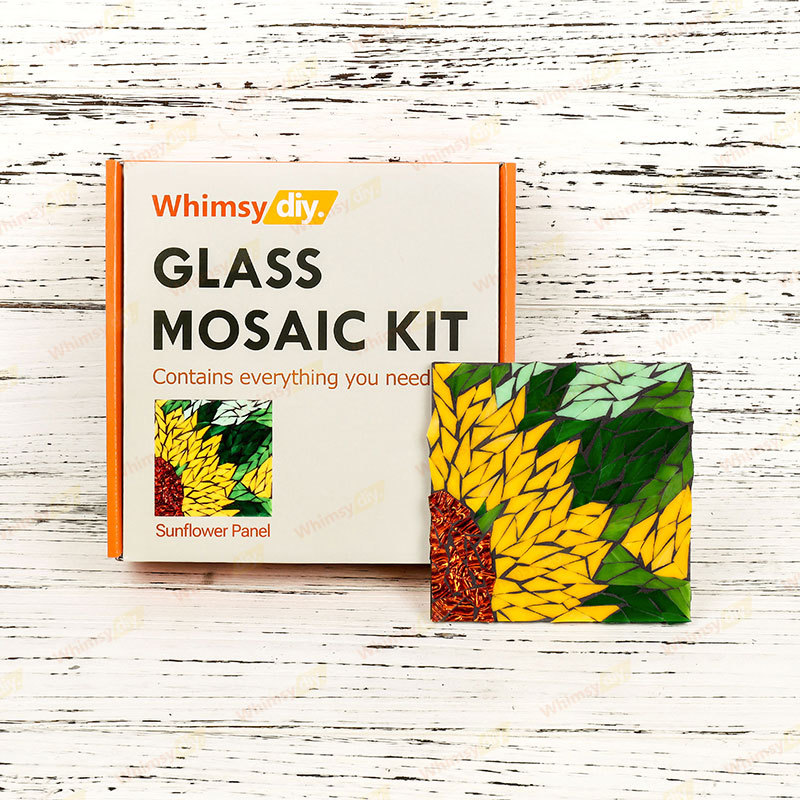 Whimsy DIY Sunflower Panel  Glass Mosaic Kit Puzzles