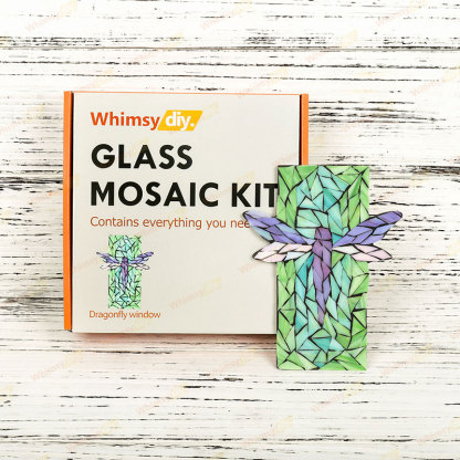 Whimsy DIY Dragonfly Window Glass Mosaic Kit Puzzles