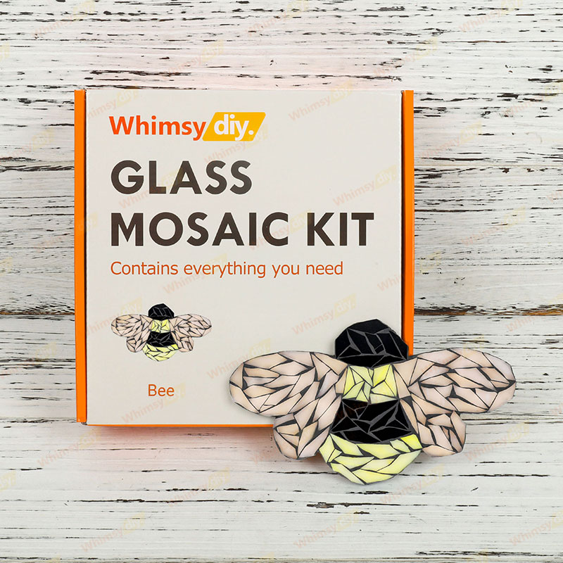 Whimsy DIY Bee Glass Mosaic Kit Puzzles