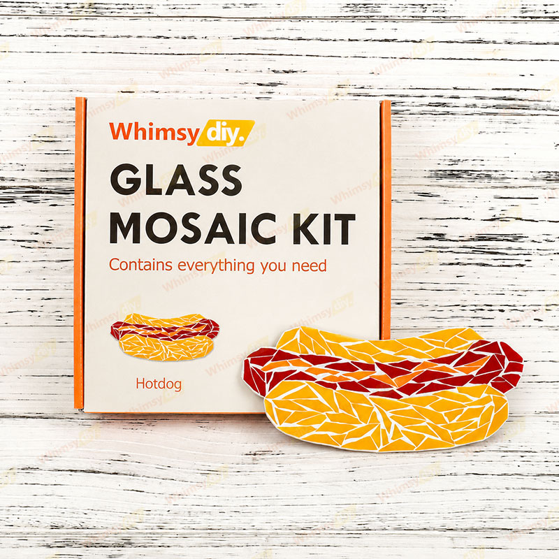 Whimsy DIY Hot Dog Glass Mosaic Kit Puzzles