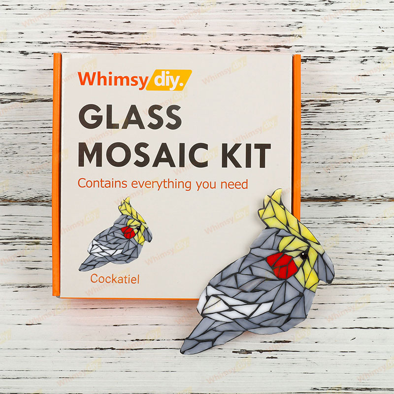 Whimsy DIY Cockatiel Glass Mosaic Kit Puzzles
