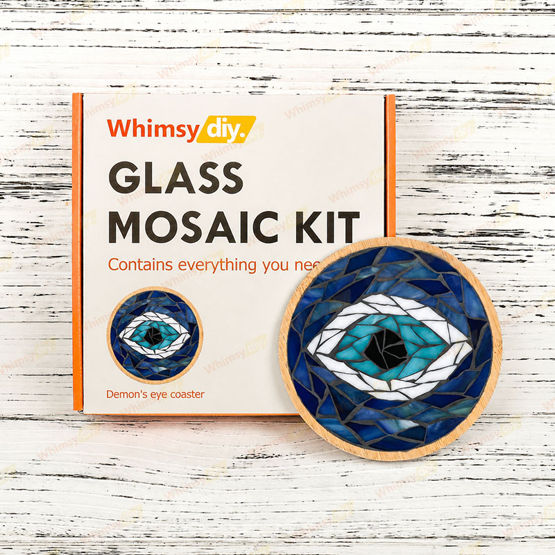 Whimsy DIY Demon's Eye Coaster Glass Mosaic Kit Puzzles