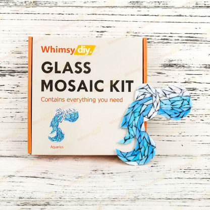 Whimsy DIY Twelve Constellations-Aquarius Glass Mosaic Kit Puzzles