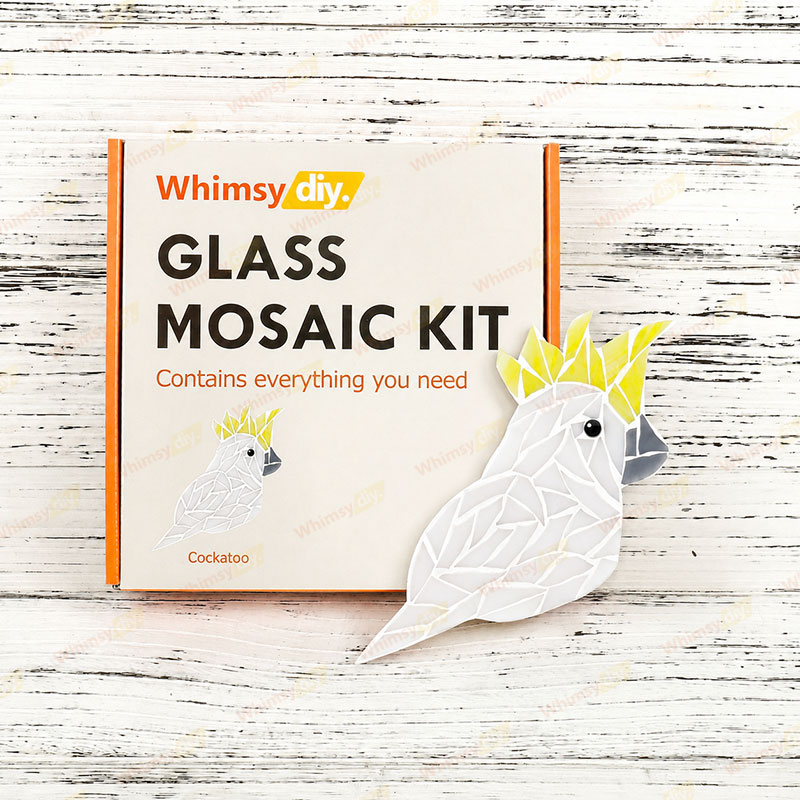 Whimsy DIY Cockatoo Glass Mosaic Kit Puzzles