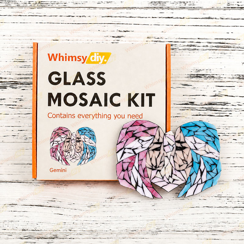 Whimsy DIY Zodiac-Gemini Glass Mosaic Kit Puzzles