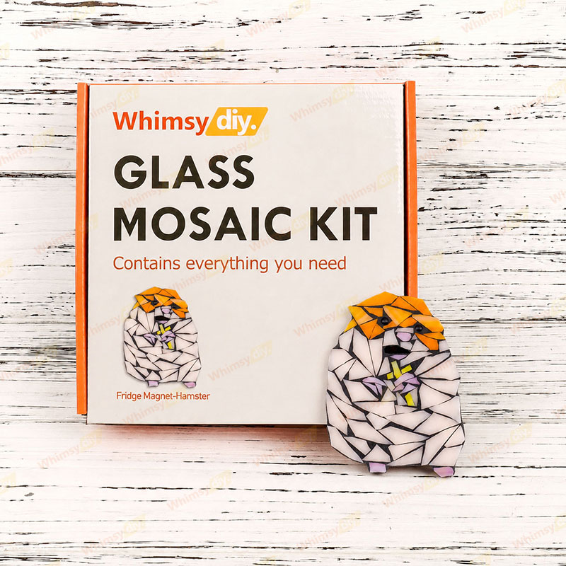 Whimsy DIY Fridge Magnet-Hamster Glass Mosaic Kit Puzzles