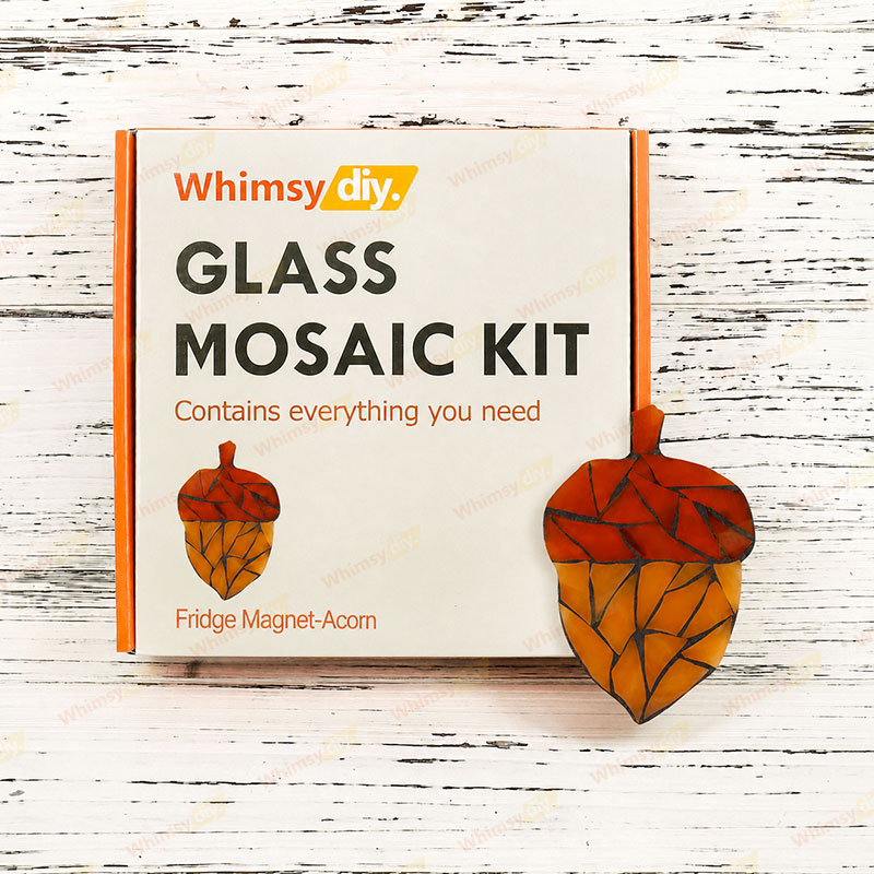 Whimsy DIY Fridge Magnet- Acorn Glass Mosaic Kit Puzzles