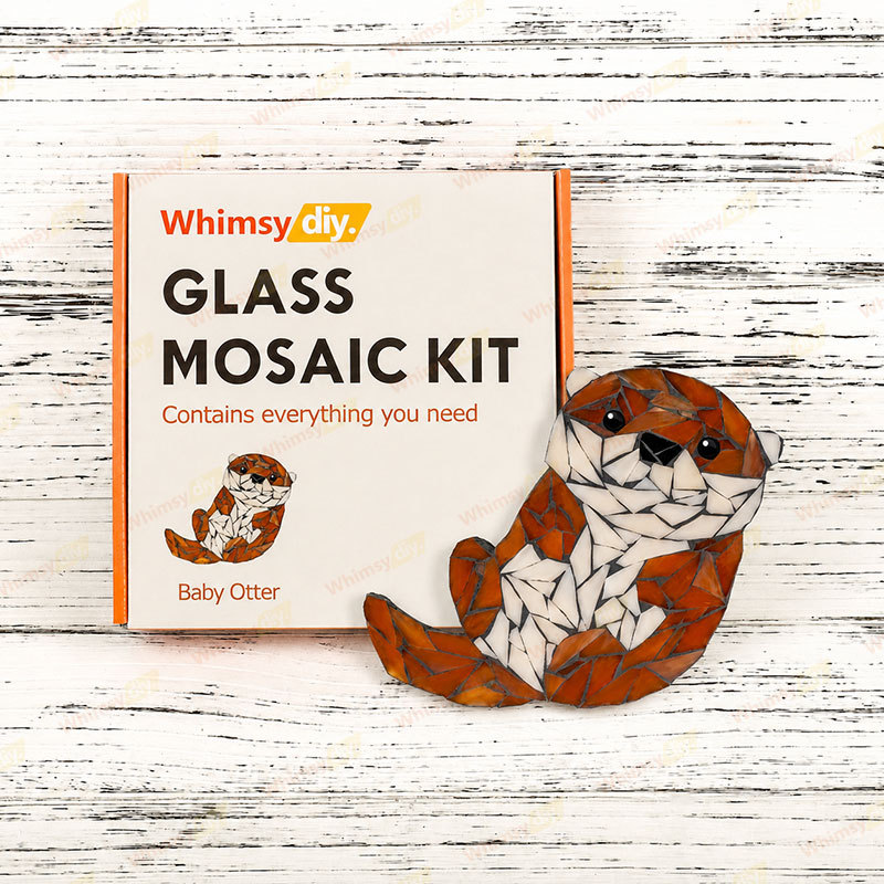 Whimsy DIY Baby Otter Glass Mosaic Kit Puzzles