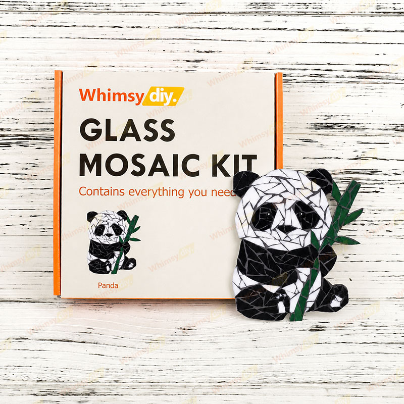 Whimsy DIY Panda Glass Mosaic Kit Puzzles