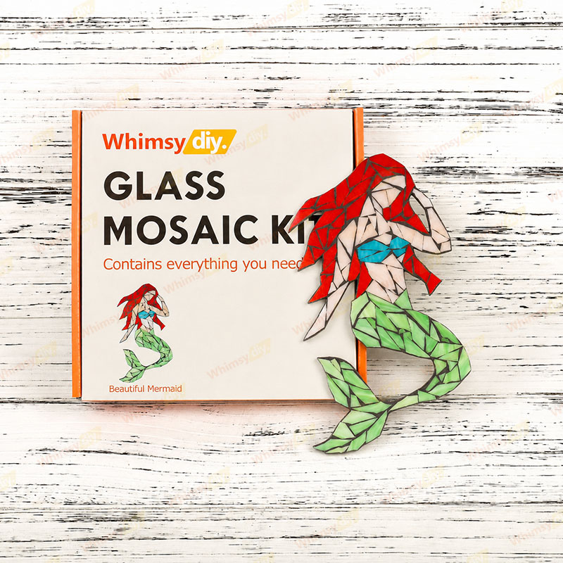 Whimsy DIY Beautiful Mermaid Glass Mosaic Kit Puzzles