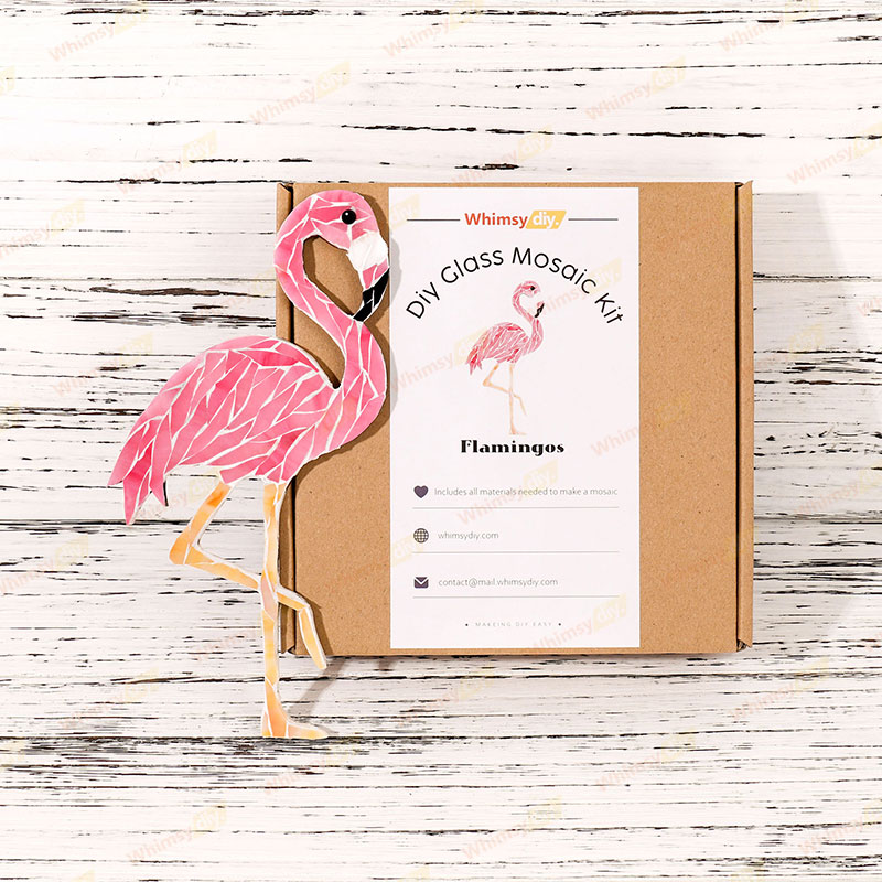 Flamingo Stained Glass Mosaic Kit