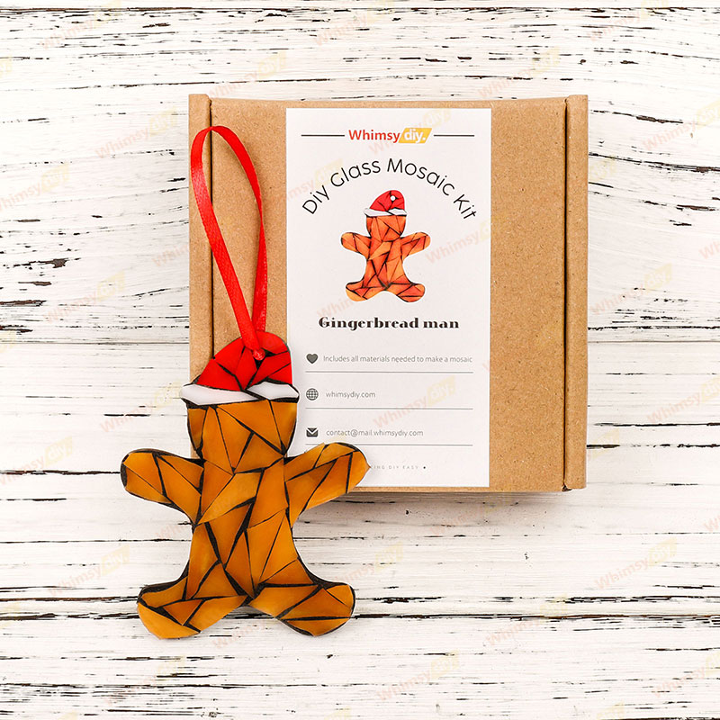 Gingerbread Man Glass Mosaic Kit