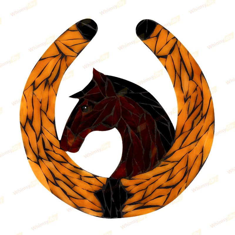 Horseshoe Stained Glass Mosaic Kit