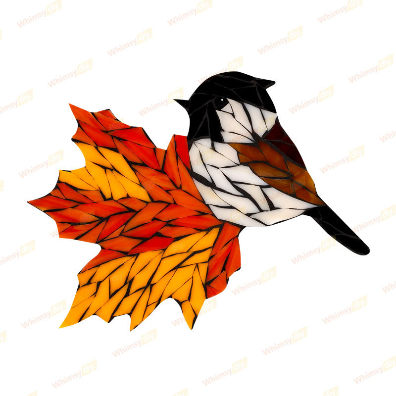 Maple Bird Glass Mosaic Kit