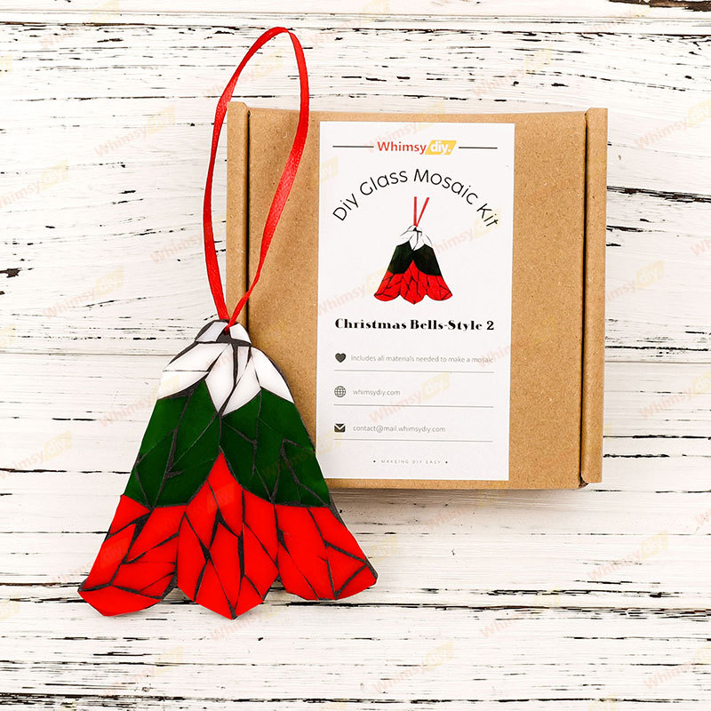 Christmas Bells Ornaments Glass Mosaic Kit-Style 2
