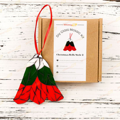 Christmas Bells Ornaments Glass Mosaic Kit-Style 2