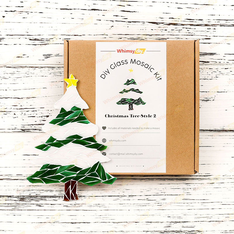 Christmas Tree Glass Mosaic Kit-Style 2