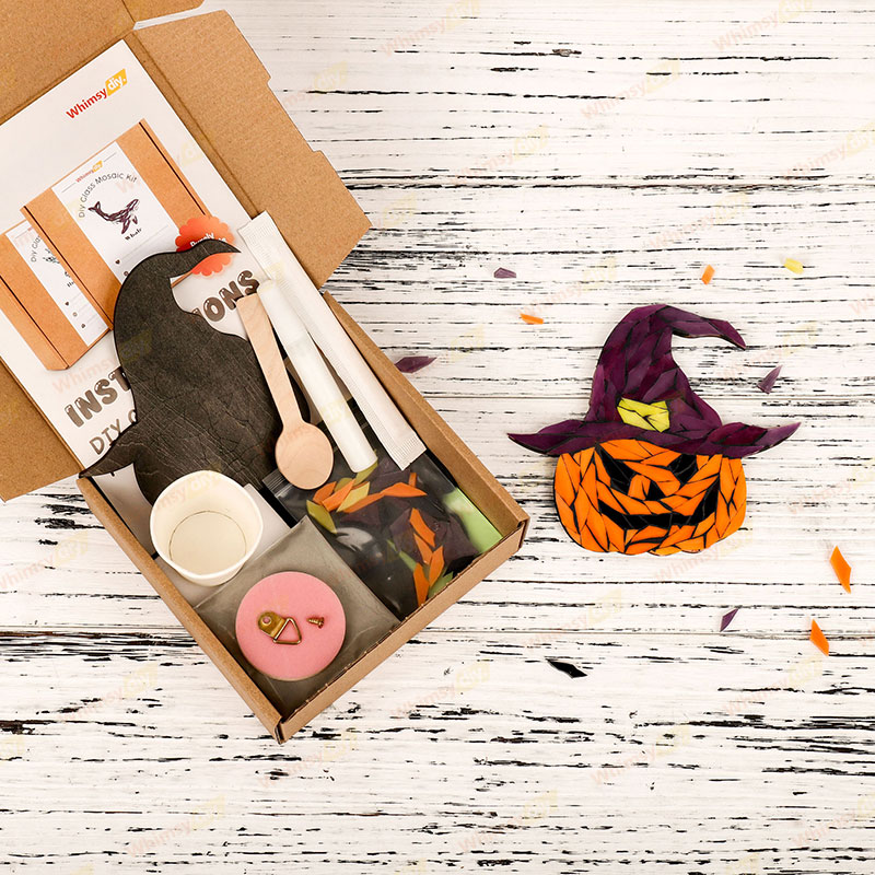 Halloween Pumpkin Glass Mosaic Kit