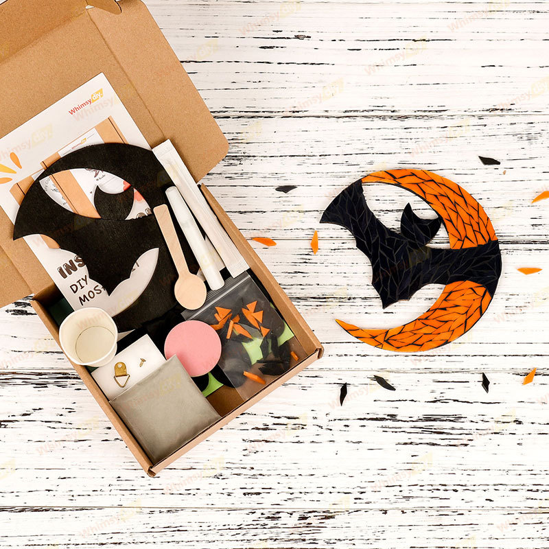 Moon Bat Glass Mosaic Kit