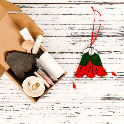 Christmas Bells Ornaments Glass Mosaic Kit-Style 2