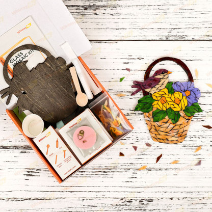 Swallow and Flower Glass Mosaic Kit