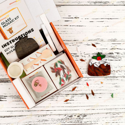 Christmas Pudding Ornament Glass Mosaic Kit