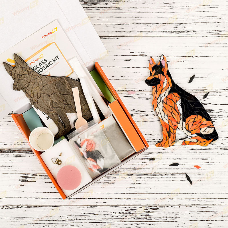 German Shepherd Glass Mosaic Kit