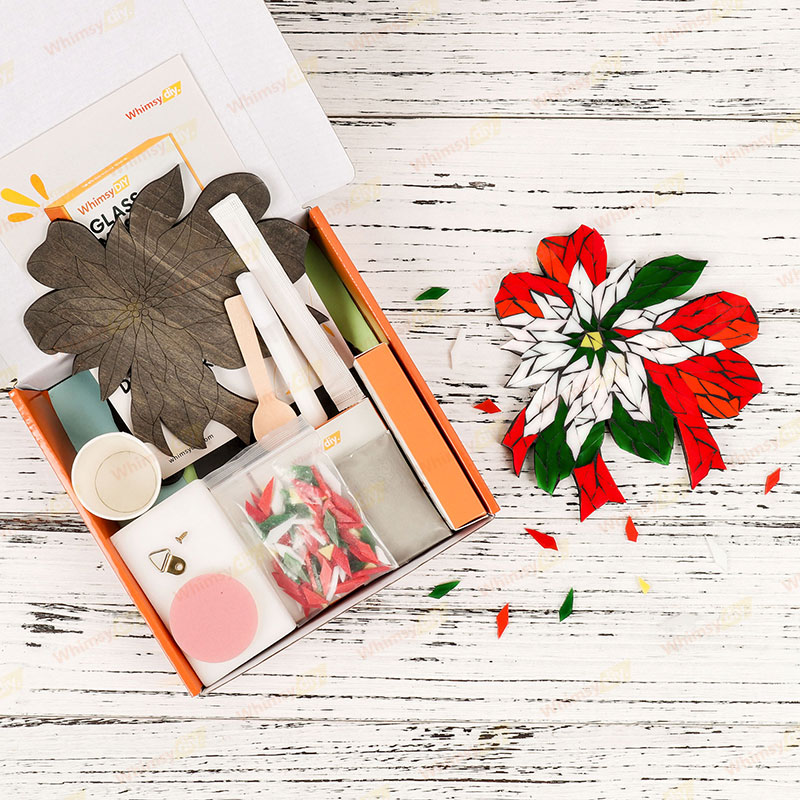 Christmas Flower Glass Mosaic Kit