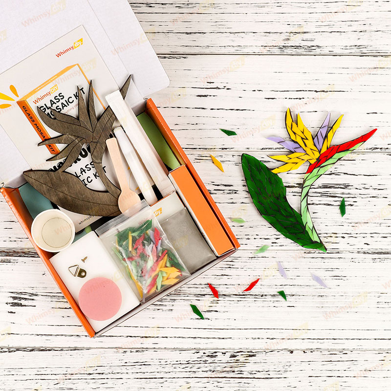 Bird of Paradise Flower Glass Mosaic Kit