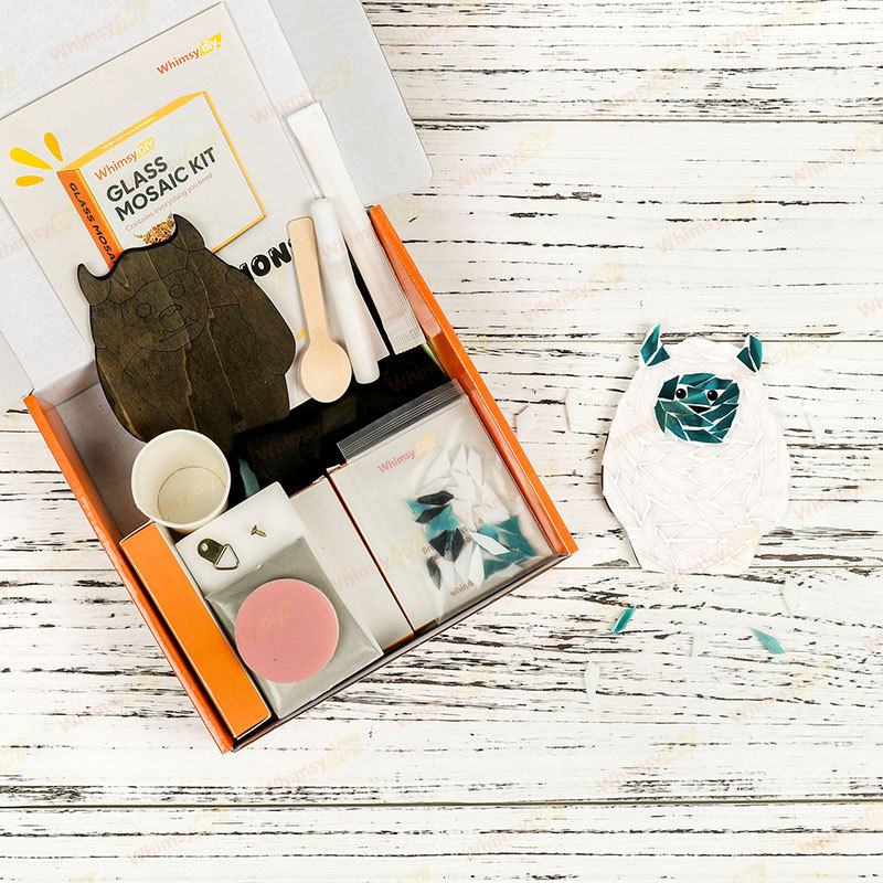 Whimsy DIY Yeti Glass Mosaic Kit Puzzles