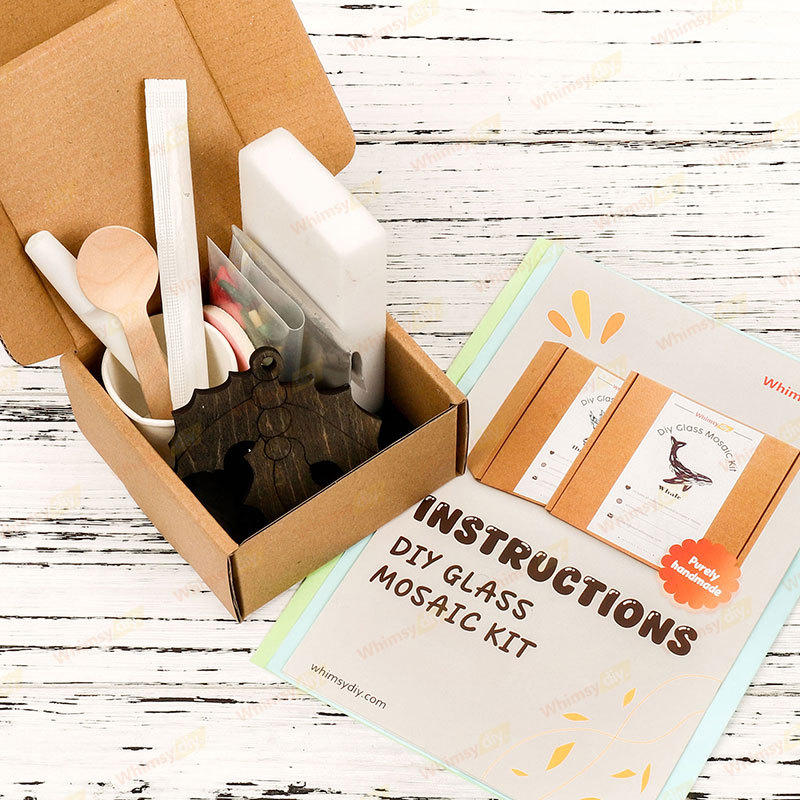 Holly Berry Christmas Ornaments Glass Mosaic Kit- Style 2