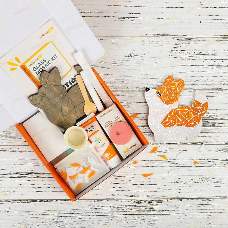 Whimsy DIY Cute Corgi Glass Mosaic Kit Puzzles