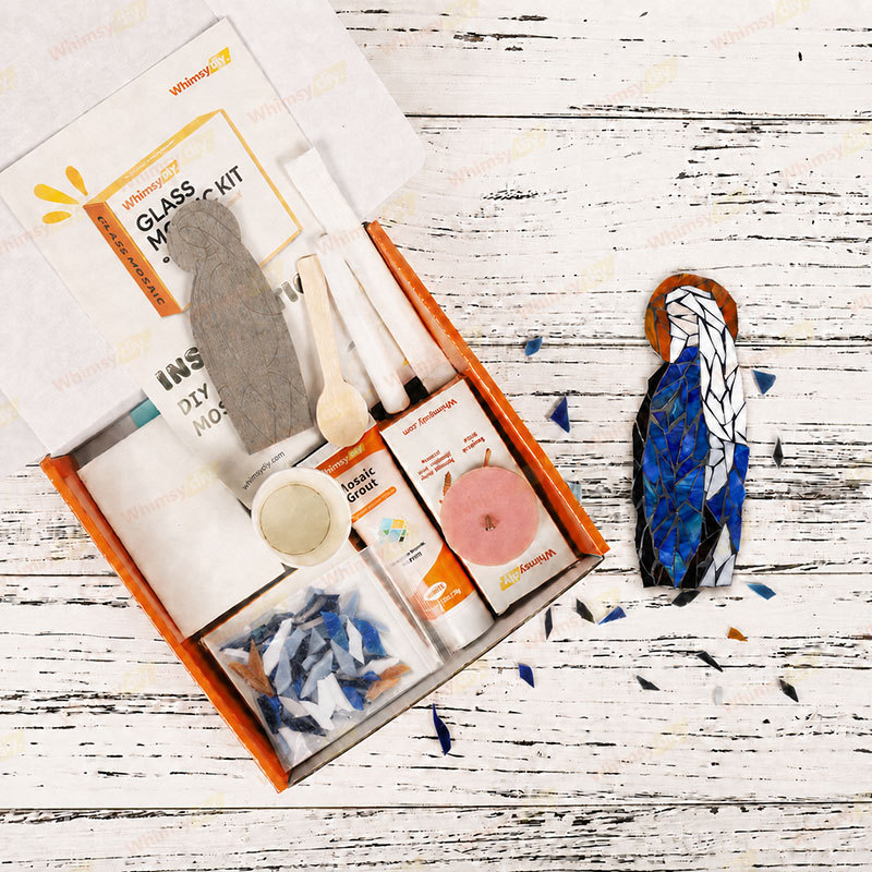 Whimsy DIY Virgin Mary  Glass Mosaic Kit Puzzles