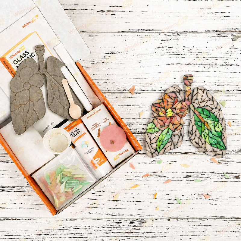 Whimsy DIY Blooming Lungs Glass Mosaic Kit Puzzles