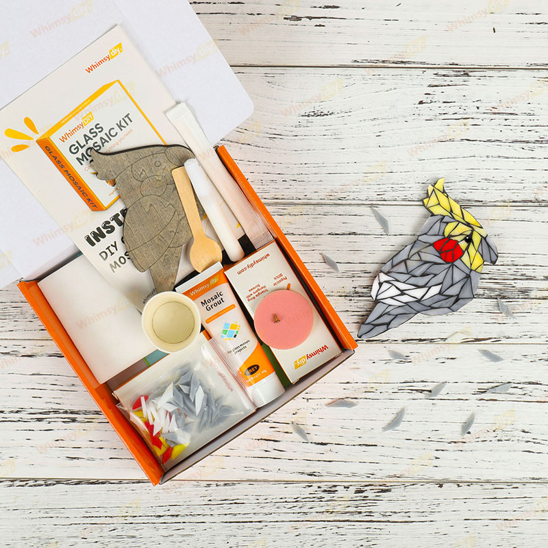 Whimsy DIY Cockatiel Glass Mosaic Kit Puzzles