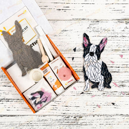 Whimsy DIY French Bulldog Glass Mosaic Kit Puzzles