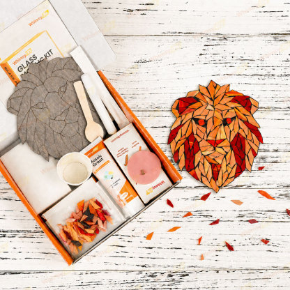 Whimsy DIY Twelve Constellations-Leo Glass Mosaic Kit Puzzles