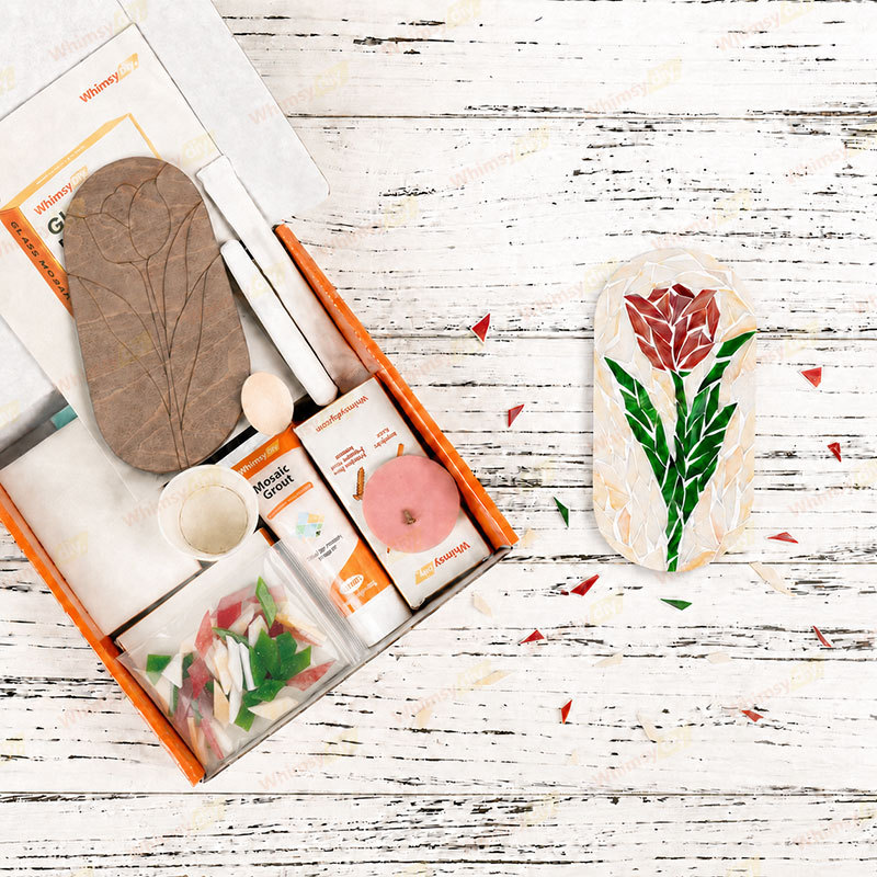 Whimsy DIY Gentle Tulip Glass Mosaic Kit Puzzles