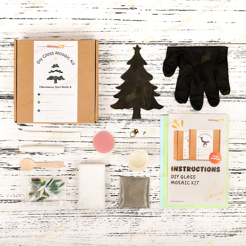 Christmas Tree Glass Mosaic Kit-Style 2