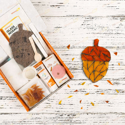 Whimsy DIY Fridge Magnet- Acorn Glass Mosaic Kit Puzzles