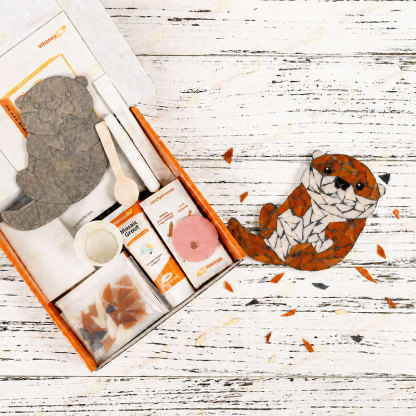 Whimsy DIY Baby Otter Glass Mosaic Kit Puzzles