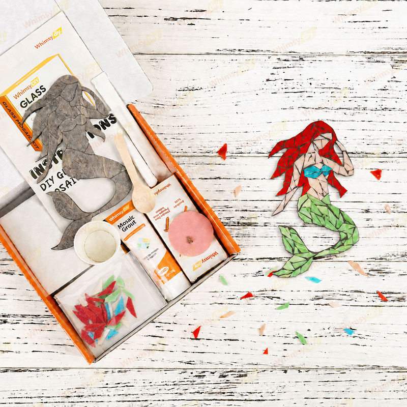 Whimsy DIY Beautiful Mermaid Glass Mosaic Kit Puzzles