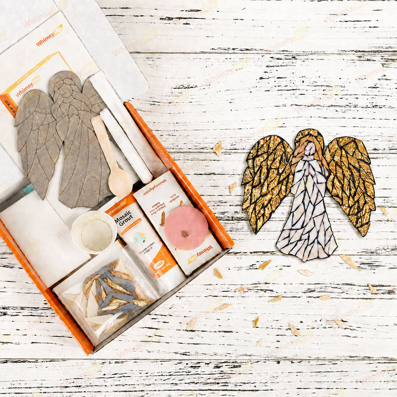 Whimsy DIY Praying Angel Glass Mosaic Kit Puzzles