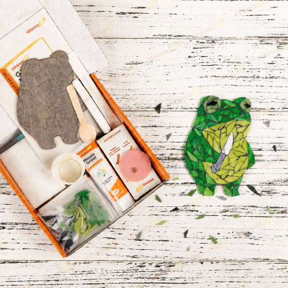 Whimsy DIY Chef Frog Glass Mosaic Kit Puzzles