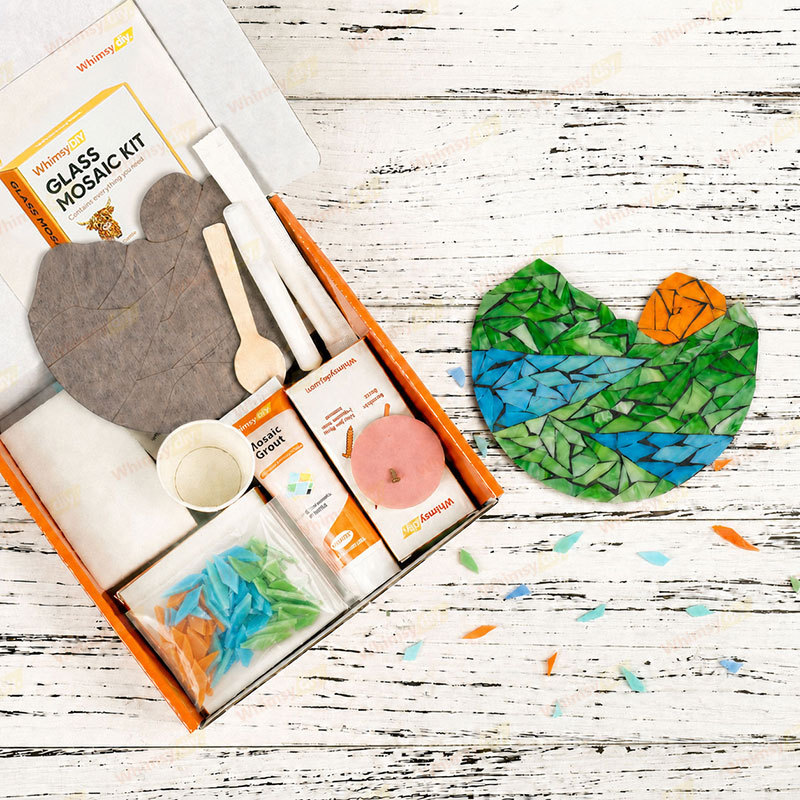 Whimsy DIY Mountain Landscape Glass Mosaic Kit Puzzles